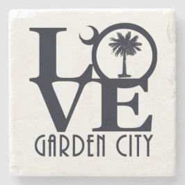 Porta-copo De Pedra :LOVE Garden City, SC