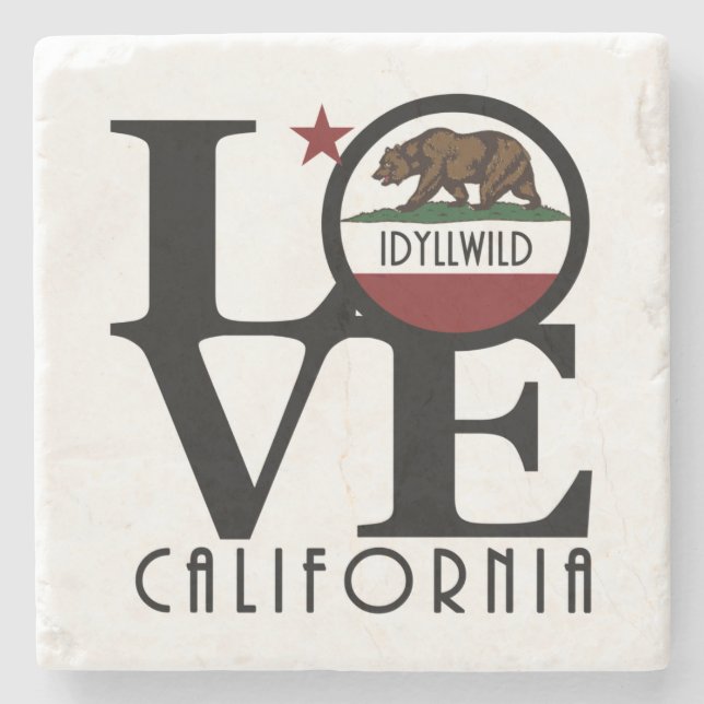 Porta-copo De Pedra LOVE IdyllwilCalifornia (Frente)