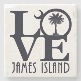 Porta-copo De Pedra LOVE James Island
