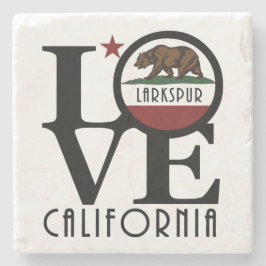 Porta-copo De Pedra LOVE Larkspur California