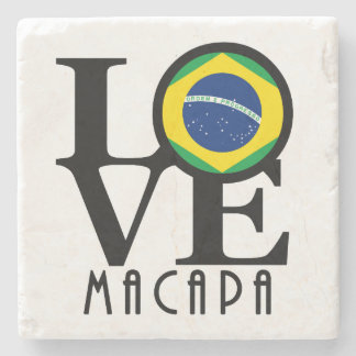 Porta-copo De Pedra LOVE Macapa