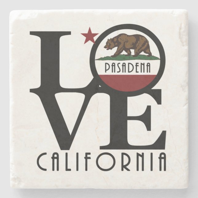 Porta-copo De Pedra LOVE Pasadena Calfornia (Frente)
