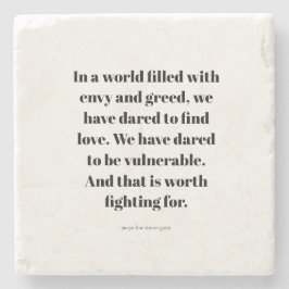 Porta-copo De Pedra Love quote