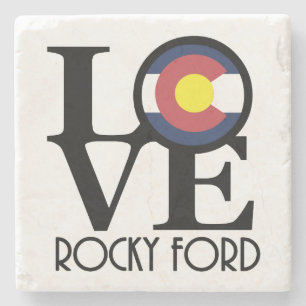 Porta-copo De Pedra LOVE Rocky Ford Coloradoa