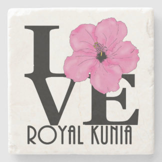 Porta-copo De Pedra LOVE Royal Kunia Pink