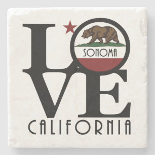 Porta-copo De Pedra LOVE Sonoma California