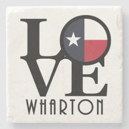 Porta-copo De Pedra LOVE Wharton Texas