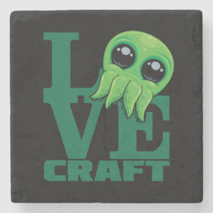 Porta-copo De Pedra Lovecraft Baby Cthulhu Design - Amor Cute Louco
