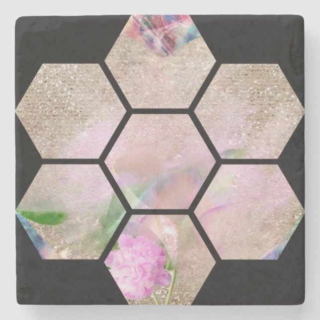 Porta-copo De Pedra Lovely Lotus Flower (Frente)