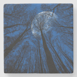 Porta-copo De Pedra Lua no Céu Noturno