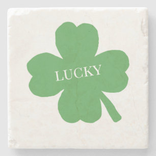 Porta-copo De Pedra Lucky Shamrock Irish Green Painting Stone Porta co