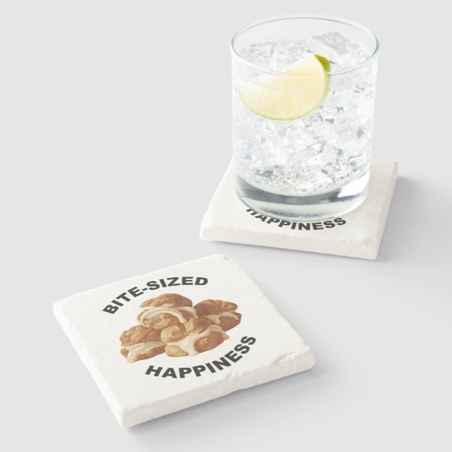 Porta-copo De Pedra Lucrativos da Felicidade de Bite (Lateral)