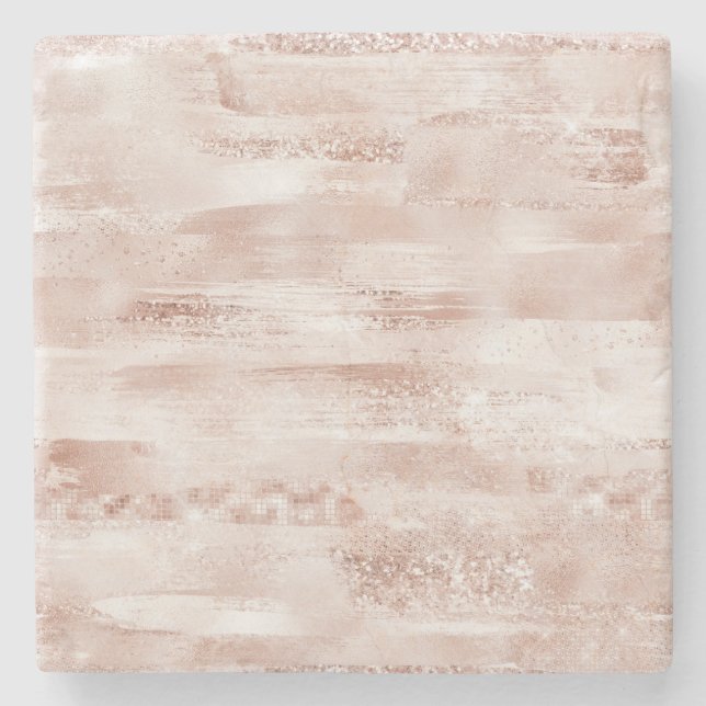 Porta-copo De Pedra Luminosidade Rosa Esbranquiçada (Frente)