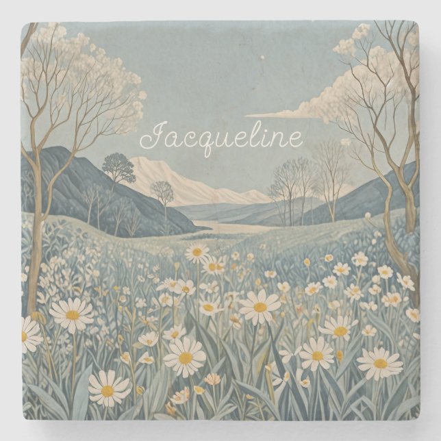 Porta-copo De Pedra Lunar Meadow Personalizado (Frente)