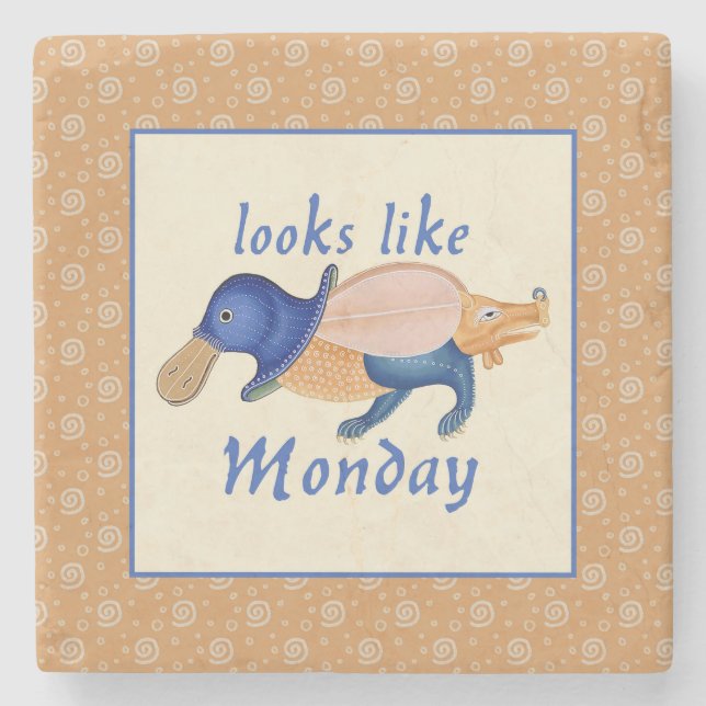 Porta-copo De Pedra Luttrell Psalter Critter Stone Porta copos (Frente)