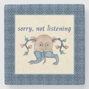 Porta-copo De Pedra Luttrell Psalter Critter Stone Porta copos