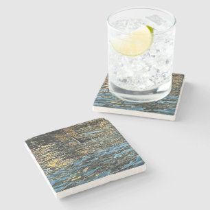 Porta-copo De Pedra Luzes da noite no mar