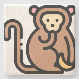 Porta-copo De Pedra Macaco
