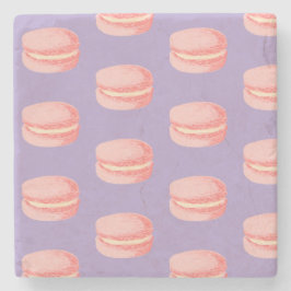 Porta-copo De Pedra Macarons Rosa