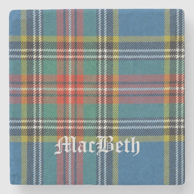 Porta-copo De Pedra MacBeth, MacBeth Scottish Tartan, MacBeth (Frente)