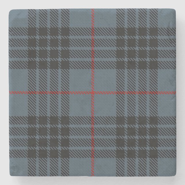 Porta-copo De Pedra MacKay Blue Tartan (Frente)