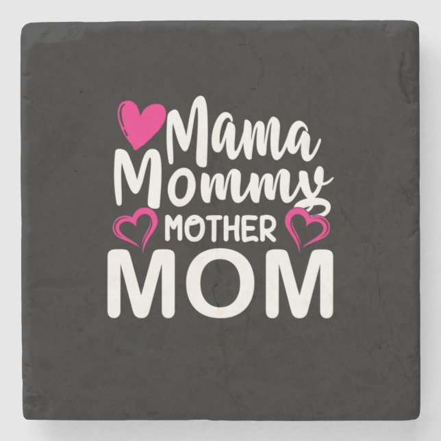 Porta-copo De Pedra Mãe de Arte Mãe Mamãe Mãe (Frente)