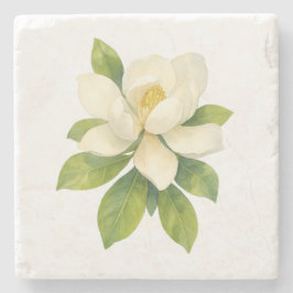Porta-copo De Pedra Magnolia Fllower Painting