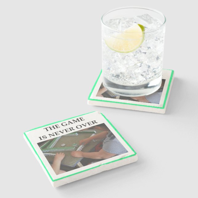 Porta-copo De Pedra mahjong (Lateral)