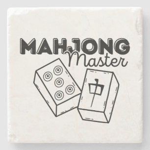 Porta-copo De Pedra Mahjong Master