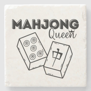 Porta-copo De Pedra Mahjong Queen