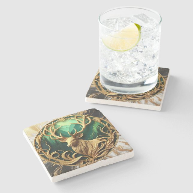 Porta-copo De Pedra Majexpressa sobre o lago Serene (Lateral)