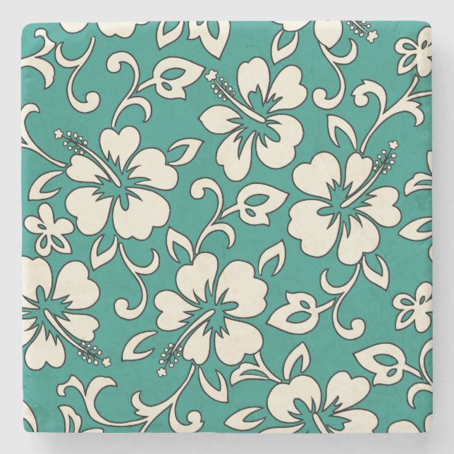 Porta-copo De Pedra Malia Hibiscus Bares Havaianas de Tiki (Frente)