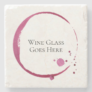 Porta-copo De Pedra Manchas e gotas de vinho tinto Porta copos de pedr