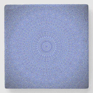 Porta-copo De Pedra Mandala azul