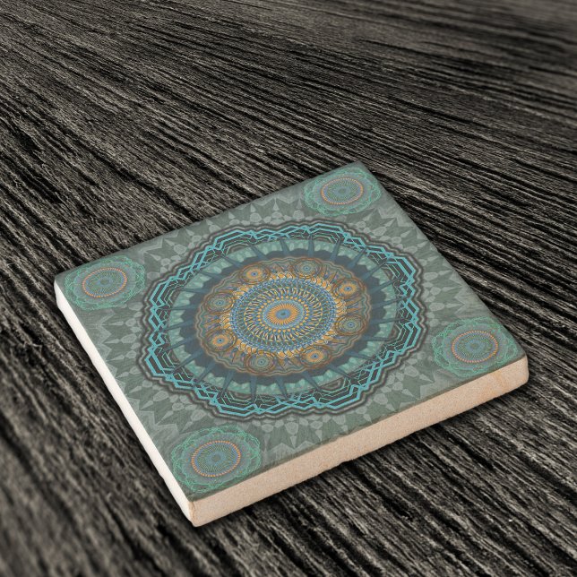 Porta-copo De Pedra Mandala dos olhos psicodélicos guiados persa (Criador carregado)