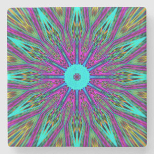 Porta-copo De Pedra Mandala única