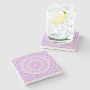 Porta-copo De Pedra Mandalas Intrincadas Coloridas Trippy Boho Hippie