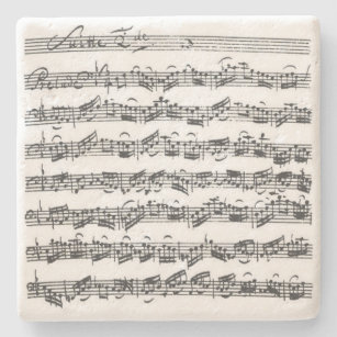 Porta-copo De Pedra Manuscrito da música da série do violoncelo de