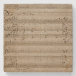 Porta-copo De Pedra Manuscrito da música do concerto do violino de