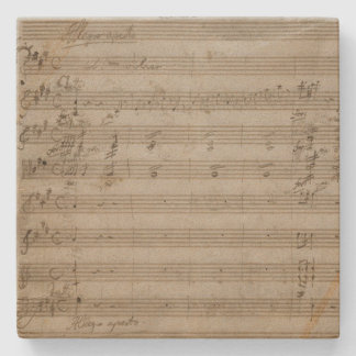 Porta-copo De Pedra Manuscrito da música do concerto do violino de