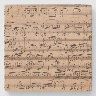 Porta-copo De Pedra Manuscrito da música do tema e das variações de