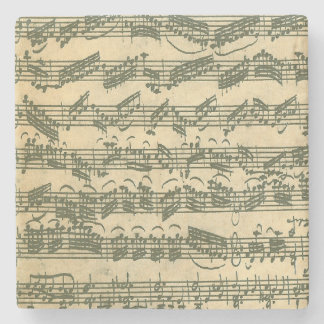 Porta-copo De Pedra Manuscrito de Bach Chaconne