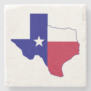 Porta-copo De Pedra Mapa da bandeira de Texas