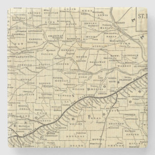Porta-copo De Pedra Mapa de Missouri 2