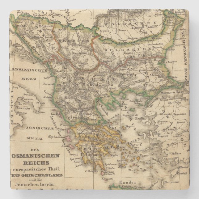 Porta-copo De Pedra Mapa de Turquia e de piscina (Frente)
