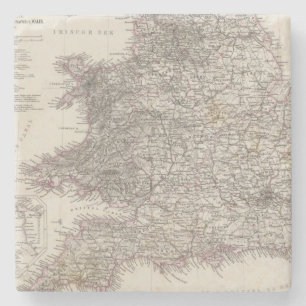 Porta-copo De Pedra Mapa do atlas de Inglaterra