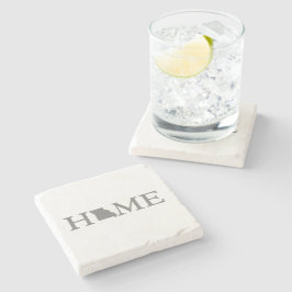 Porta-copo De Pedra Mapa do Estado Doméstico do Missouri - Letra Word