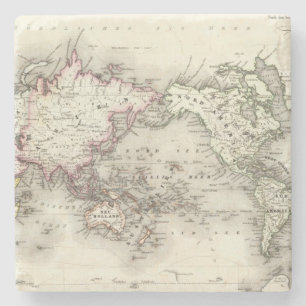 Porta-copo De Pedra Mapa do mundo