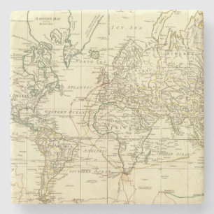 Porta-copo De Pedra Mapa do mundo 5