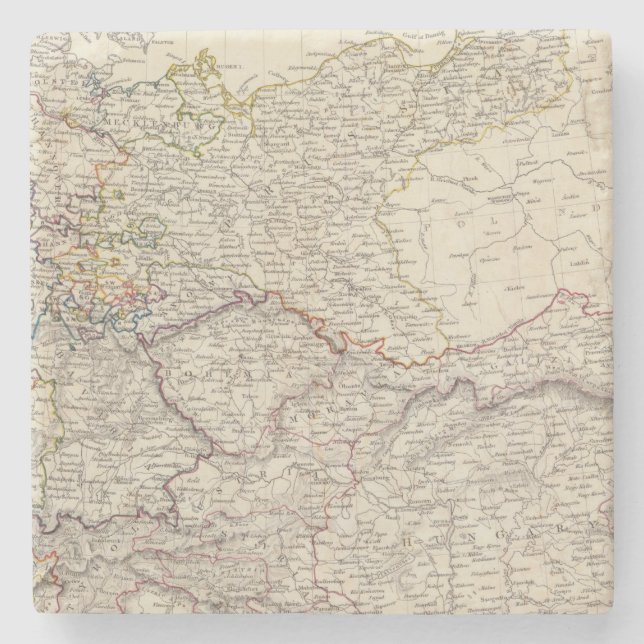 Porta-copo De Pedra Mapa geral de Alemanha (Frente)